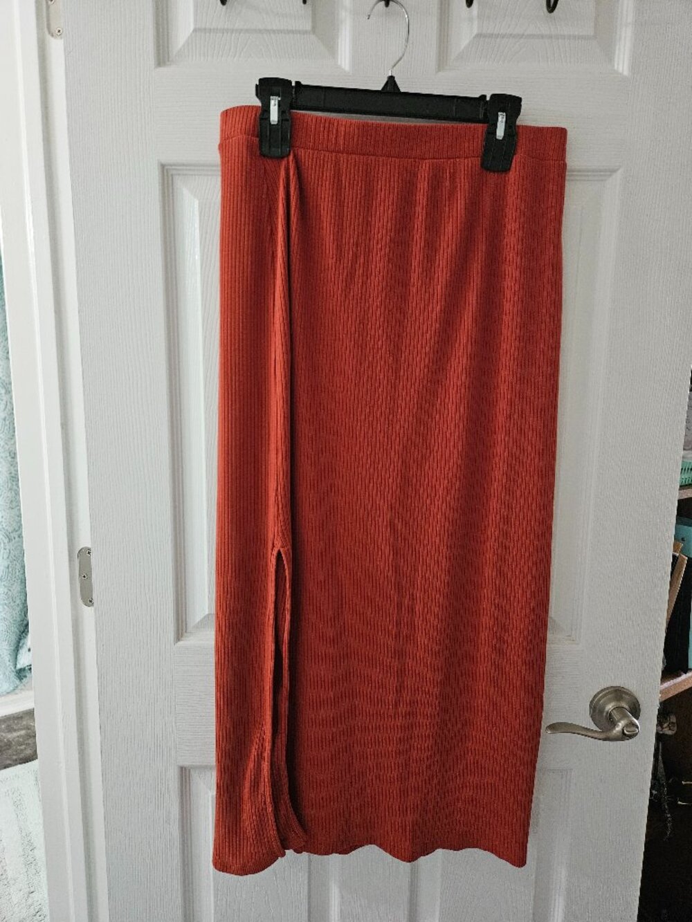 Old Navy Ribbed Midi Skirt Bronzed Amber